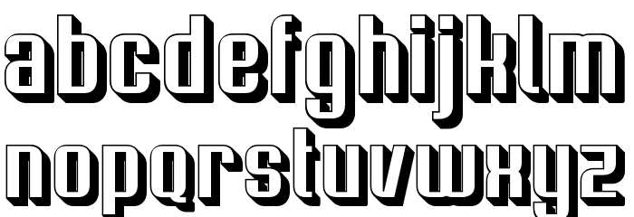 Soupertrouper 3D Font LOWERCASE