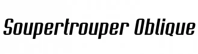 Soupertrouper Oblique  font caratteri gratis