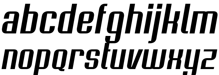 Soupertrouper Oblique Font LOWERCASE