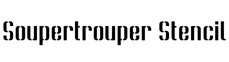 Soupertrouper Stencil  font caratteri gratis