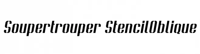 Soupertrouper StencilOblique  font caratteri gratis