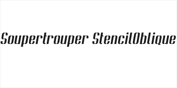 Soupertrouper StencilOblique Logo