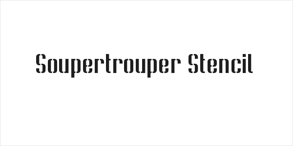 Soupertrouper Stencil Logo