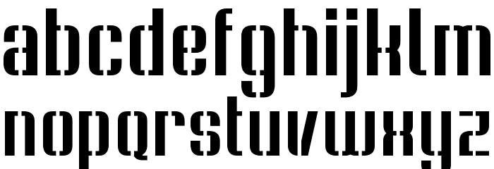 Soupertrouper Stencil Font LOWERCASE