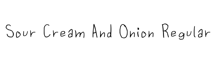 Sour Cream And Onion Regular  font caratteri gratis