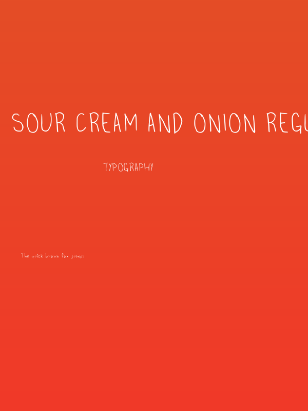 Sour Cream And Onion Regular Poster
