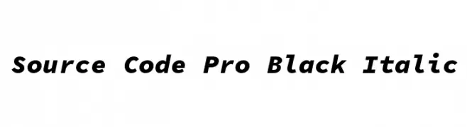 Source Code Pro Black Italic  नि: शुल्क फ़ॉन्ट्स डाउनलोड