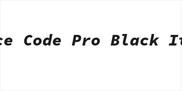Source Code Pro Black Italic Logo