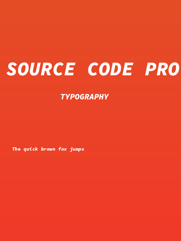 Source Code Pro Black Italic Poster