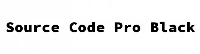 Source Code Pro Black  नि: शुल्क फ़ॉन्ट्स डाउनलोड