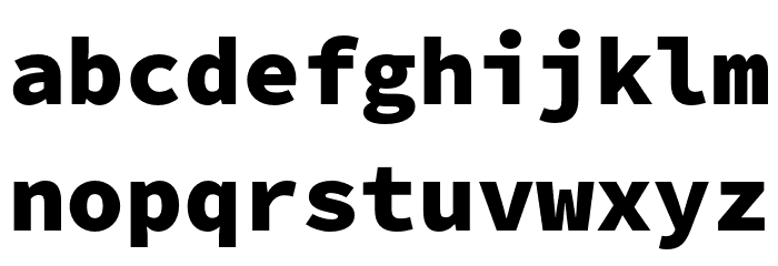 Source Code Pro Black Font LOWERCASE