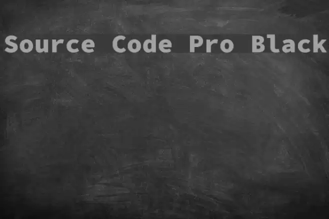 Source Code Pro Black Schriftart examples