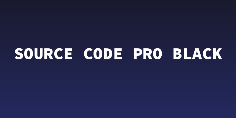 Source Code Pro Black Social Header