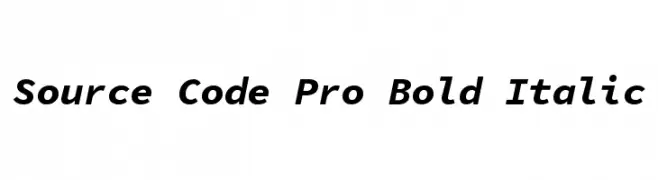 Source Code Pro Bold Italic  नि: शुल्क फ़ॉन्ट्स डाउनलोड