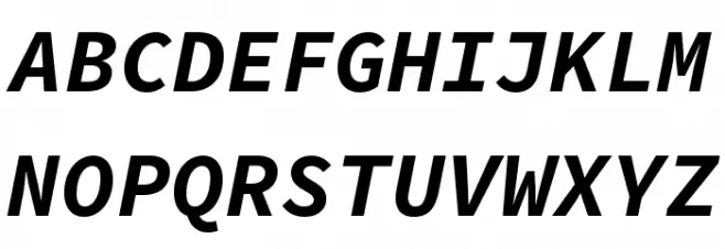 Source Code Pro Bold Italic 字体 大写