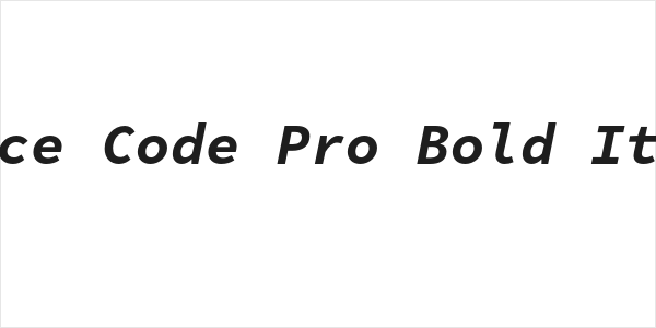 Source Code Pro Bold Italic Logo