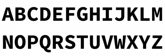 Source Code Pro Bold Schriftart Groß