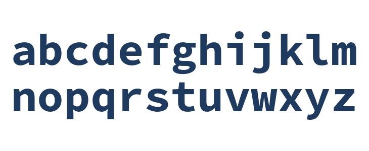 Source Code Pro Bold Lowercase