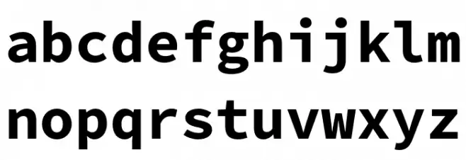 Source Code Pro Bold Fuentes MINÚSCULAS