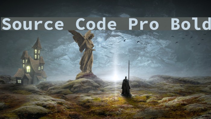 Source Code Pro Bold Schriftart examples