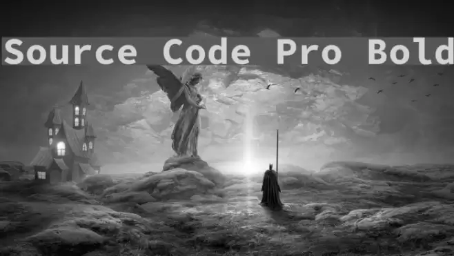 Source Code Pro Bold Schriftart examples