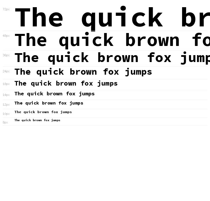 Source Code Pro Bold Waterfall