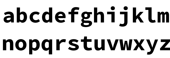 Source Code Pro Bold Schriftart Kleinbuchstaben