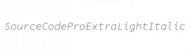 Source Code Pro ExtraLight Italic  Скачать бесплатные шрифты