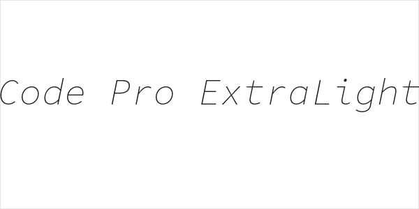 Source Code Pro ExtraLight Italic Logo