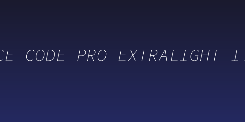 Source Code Pro ExtraLight Italic Social Header