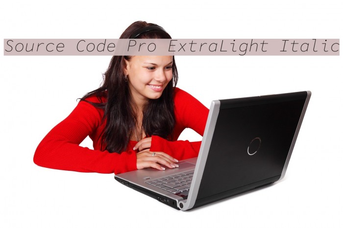 Source Code Pro ExtraLight Italic Font examples
