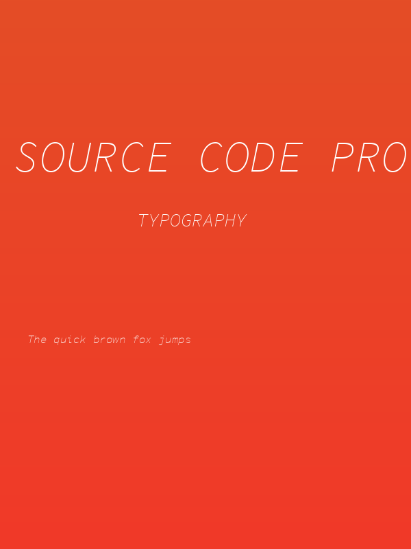 Source Code Pro ExtraLight Italic Poster