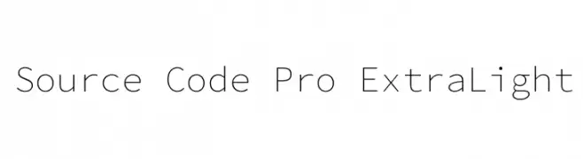 Source Code Pro ExtraLight  Скачать бесплатные шрифты