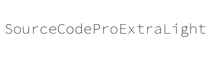 Source Code Pro ExtraLight  नि: शुल्क फ़ॉन्ट्स डाउनलोड