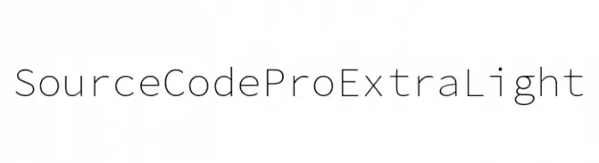 Source Code Pro ExtraLight  Скачать бесплатные шрифты