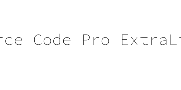 Source Code Pro ExtraLight Logo