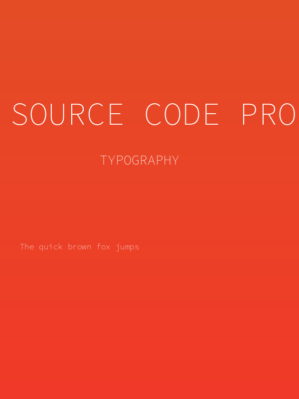 Source Code Pro ExtraLight Poster