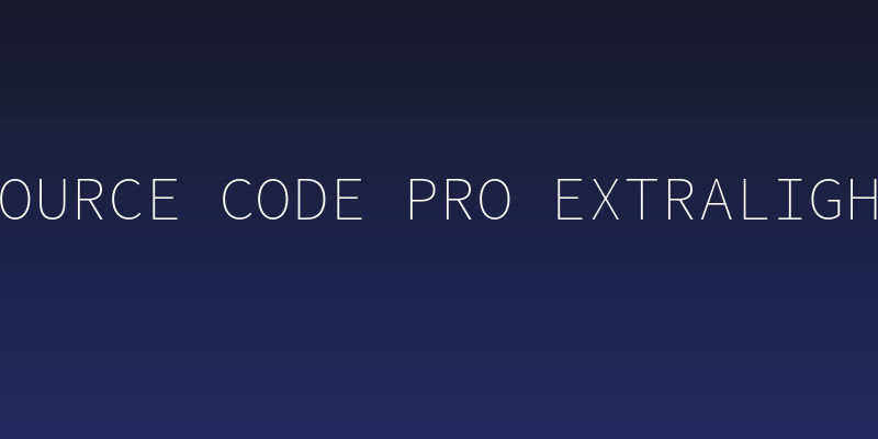 Source Code Pro ExtraLight Social Header