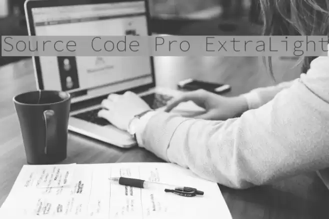 Source Code Pro ExtraLight Font examples