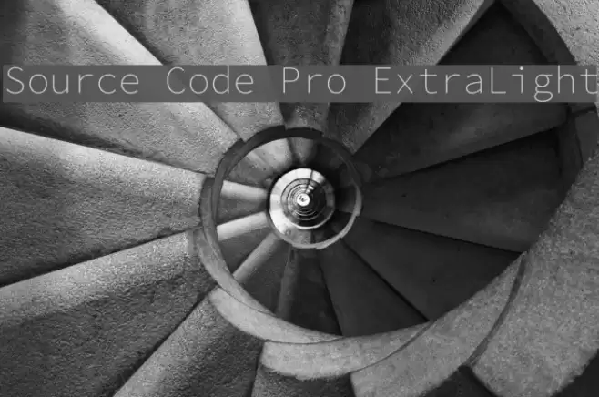 Source Code Pro ExtraLight Font examples