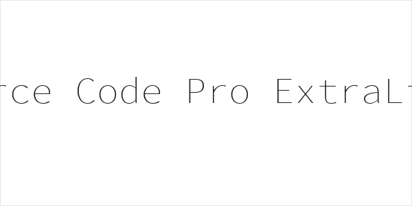 Source Code Pro ExtraLight Logo
