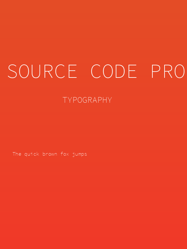 Source Code Pro ExtraLight Poster
