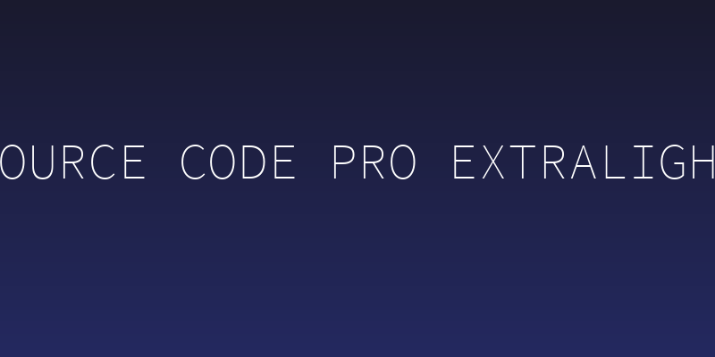Source Code Pro ExtraLight Social Header