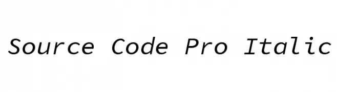 Source Code Pro Italic  Скачать бесплатные шрифты
