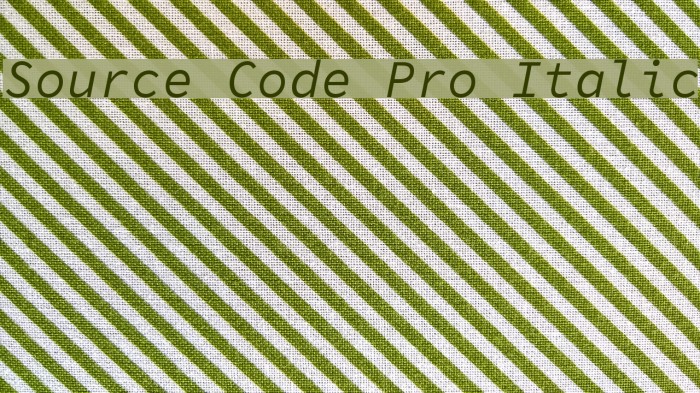 Source Code Pro Italic Font examples