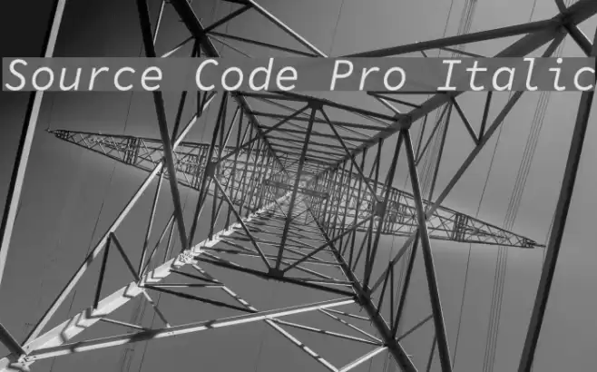 Source Code Pro Italic Шрифта examples