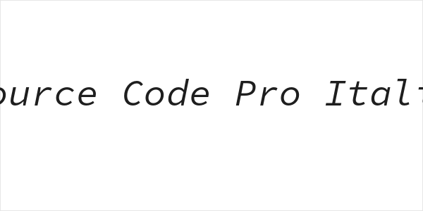 Source Code Pro Italic Logo