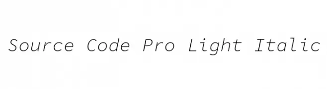 Source Code Pro Light Italic  Скачать бесплатные шрифты