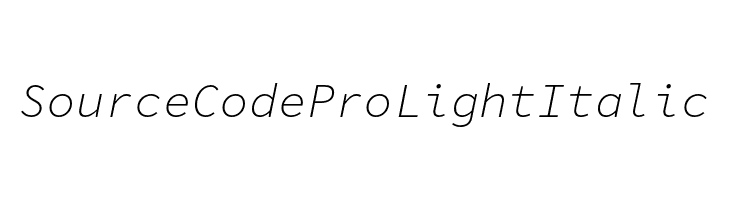 Source Code Pro Light Italic  Fuentes Gratis Descargar