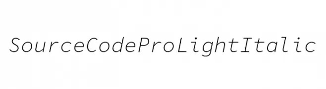 Source Code Pro Light Italic  Скачать бесплатные шрифты